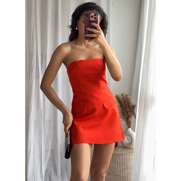 RARE!!! ZARA Fitted Mini Dress NWT - Picture 10 of 16